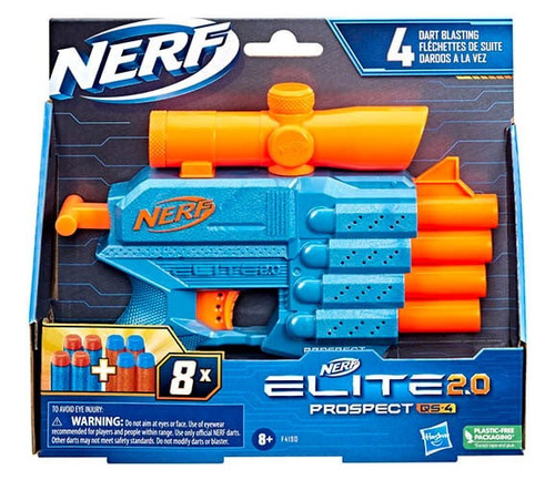 Lanzador Nerf Elite 2.0 Prospect Qs4 8 Dardos Nerf Elite
