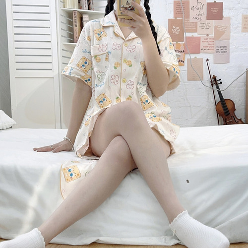 Pijama De Bob Esponja Sencillo De Verano Bonito A La Mod