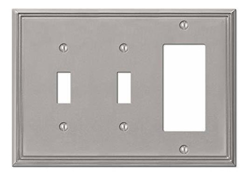 Placa De Pared Amerelle 77ttrbn, 2 1 Interruptor, Metal