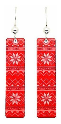 Christmas Sweater Earrings By D'ears Non-tarnish Sterling Si