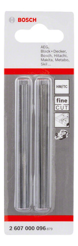 Cuchillas De Carburo P/ Cepillo 82 X 5.5mm Bosch 2607000096