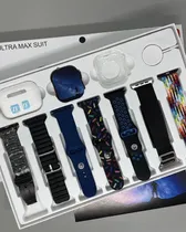 Comprar Smartwatch I20 Ultra Max Suit - Audifono\u002F 7 Correas Caja Negro Diseño De La Malla Silicona - Metal - Nylon
