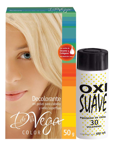 De La Vega Decolorante Para Cabello + Crema 30 Vol 100 Ml