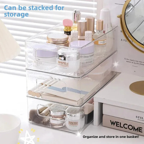 Caja De Almacenamiento De Pet Transparente De Tamaño Mediano
