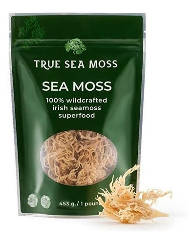 Musgo De Irlanda, Mar Moss Wildcrafted 100% Organico 16 Oz