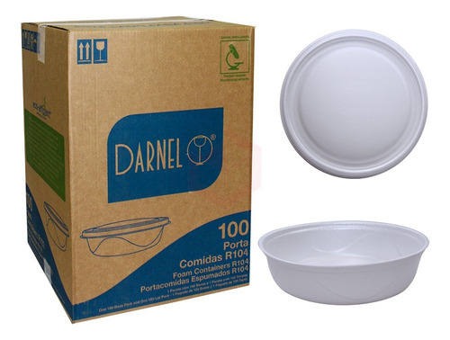 Marmitex Darnel Isopor N9 R104 1200 100 Unidades