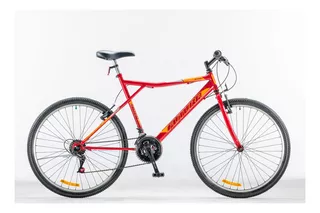 Mountain bike Futura Techno 026 18" 21v frenos v-brakes cambios Index color rojo con pie de apoyo