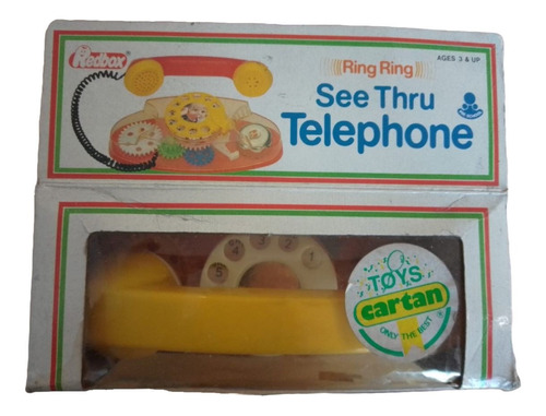 Telefono Juguete See Thru Telephone Cartan Retro Vintage