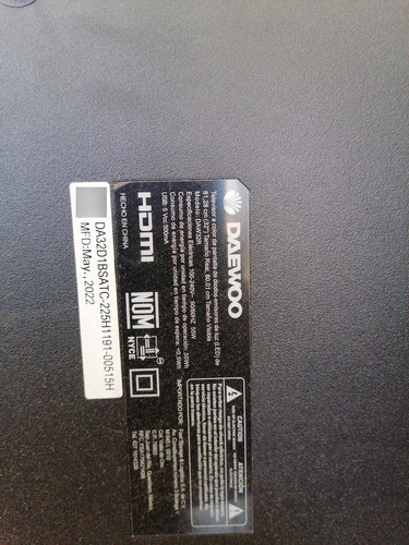 Pantalla Daewoo Por Piezas (Usado)