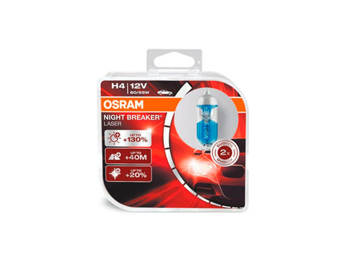 Kit 2 Lamparas H4 Osram Night Breaker Laser 12v 60/55w