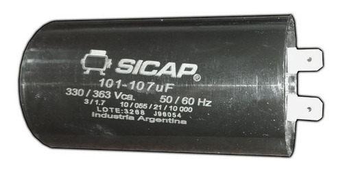 Capacitor De Arranque Aire Acondicionado 101-107 Uf  330 V