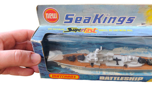 Matchbox Sea Kings Superfast K-303 Battleship 1976 Gris