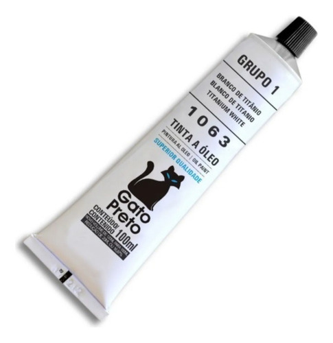 Tinta Óleo Gato Preto - 100ml - Branco Titânio (1063)