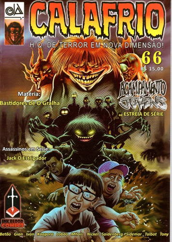 Calafrio Nº 66 - H.q. De Terror Em Nova Dimensão!  - 2020 - 52 Páginas - Ink&blood Comics - Bonellihq Cx72