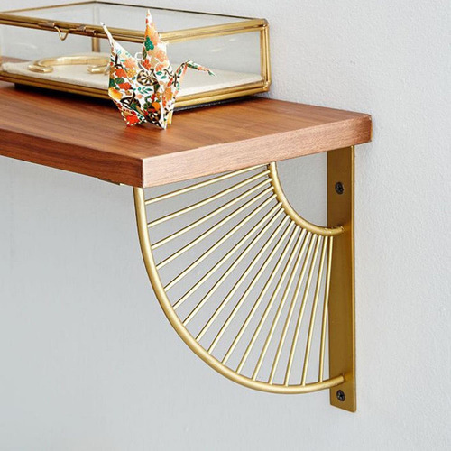 6 Soporte De Estante De Metal Soporte Decorativo Dorado 15cm