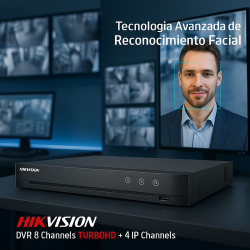 Kit 5mp 3k 4 Camaras Dvr 8ch Audio Bidireccional Colorvu Hik