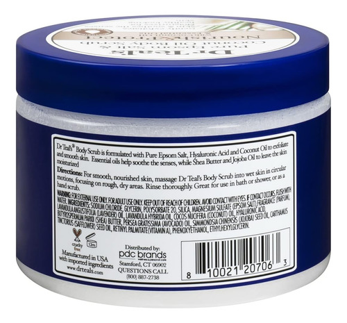 Exfoliante Corporal Dr. Teals Nurish & Protect 16 Onza Jarra