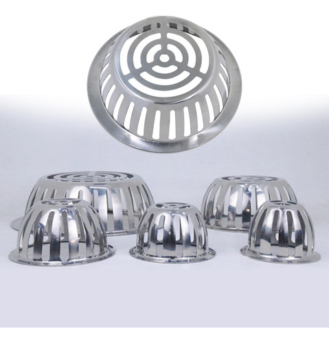 4 Cúpula De Drenaje De Techo De Acero 5 Pulgadas Plata