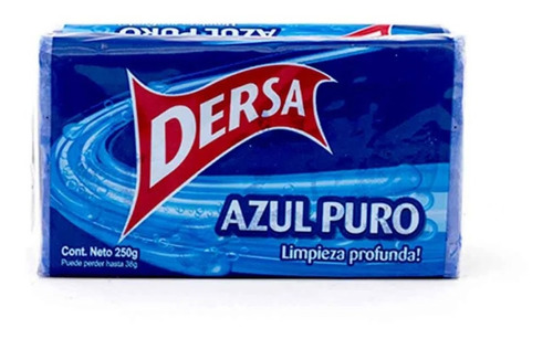 Jabon En Barra Dersa Azul Puro 250 Gr Limpieza Profunda