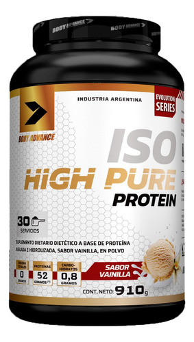 Iso High Pure Protein 910 Gr Vainilla Body Advance 