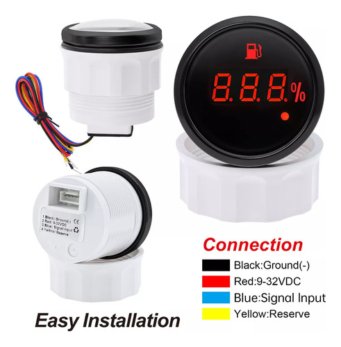 Reloj Indicador Nivel Combustible Nafta Digital Motorhome
