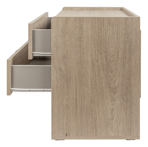 Buro Para Recamara Mesa De Noche Diseño Moderno Minimalista Acabado Mate Color Avellana