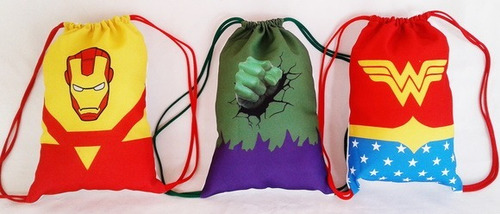 Imagem 6 de 10 de 45 Mochilas/ Sacolas/ Bolsas Super Herois Tam 20x30