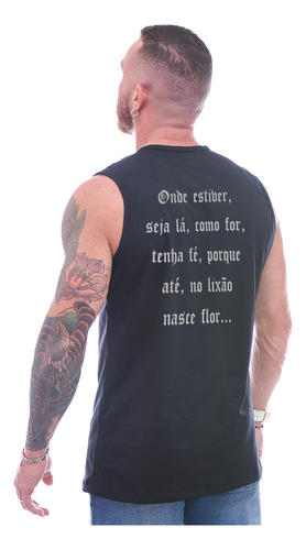 Camiseta Regata Racionais Mc's Vida Loka No Lixão Nasce Flor