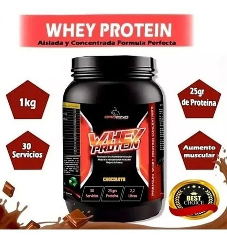 Imagen 3 de 5 de Proteina Orofino Whey 1 Kg (30 Serv)