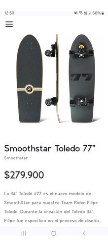 Surfskate Filip Toledo 34' De Smoothstar 