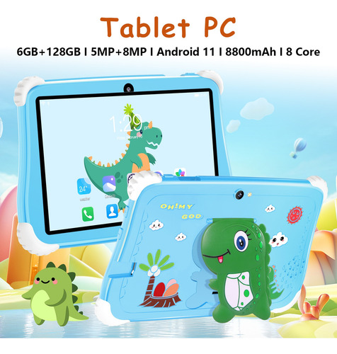 7'' Tableta Niños Con Accessories Android 11 6g+128g Wifi Rosa Chicle