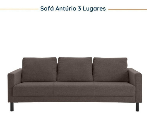 Conjunto De Sofá Antúrio 3 E 2 Lugares Com Usb Em Linho