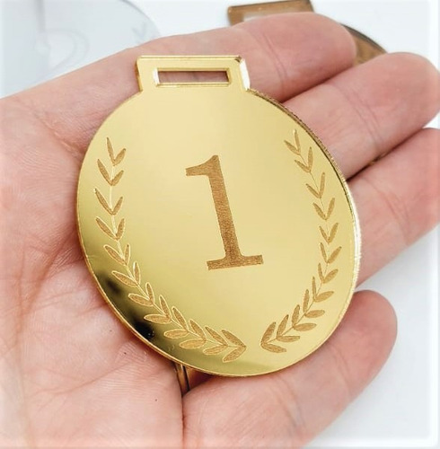 Medalha Campeão Premiação 1 2 E 3 Lugar Espelhada 7 Kits
