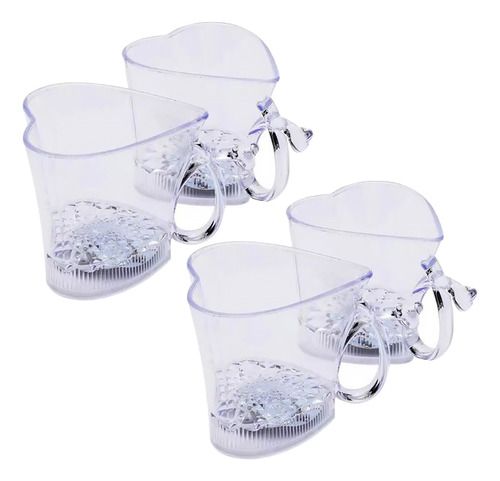 Vasos De Agua De Plástico, Taza Luminosa Para Cerveza, 4 Uni