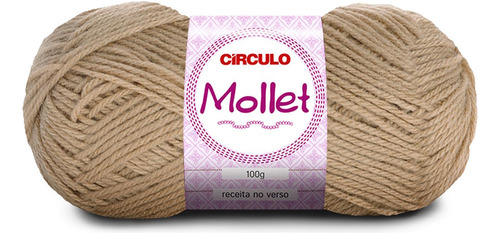Lã Circulo Mollet 100g 200m (acrilico) Cores Lisas/especiais Cor 7650-amêndoa