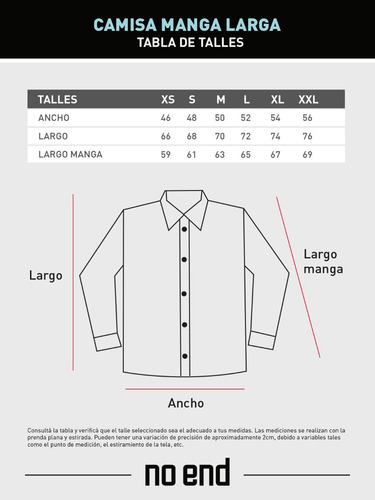 Imagen 4 de 4 de Camisa Estampada M/larga Slim Fit Hombre No End 37152