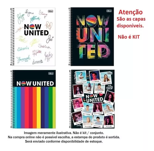 Caderno Espiral 1/4 (pequeno) Capa Dura 80 Fls Now United Tilibra na  Papelaria Art Nova