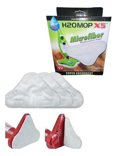 Kit 3 Repuestos Paños Microfibra Para Mopa X5 H20mop