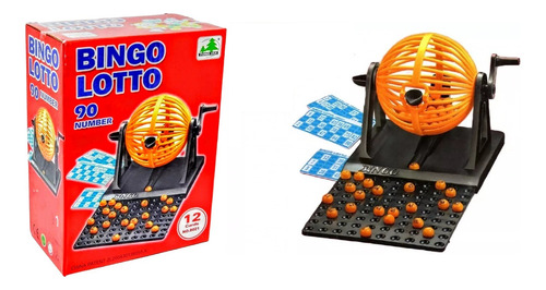 Bingo Lotto Niños Juego De Mesa Familiar Balotera 90 Números