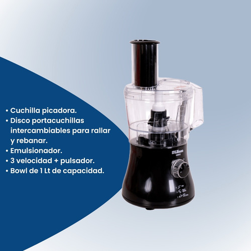 Imagen 6 de 7 de Multi Procesadora Liliana Simply Am600 650w Pulsador Full!