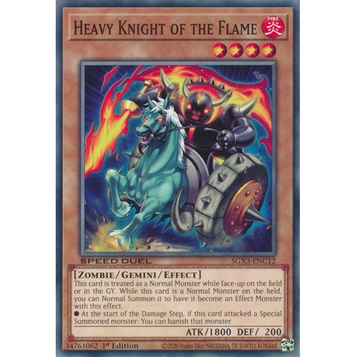 Heavy Knight Of The Flame (sgx3-enc12) Yu-gi-oh!