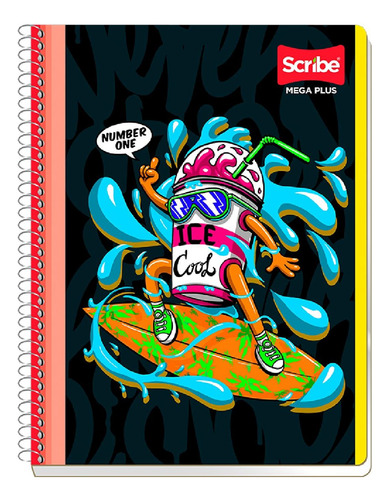 Cuaderno Profesional Scribe Mega Plus Cuadro Chico 100 Hojas