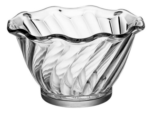 Copa Postre 5 Oz Remolino Plastico Transparente (12 Pzs)