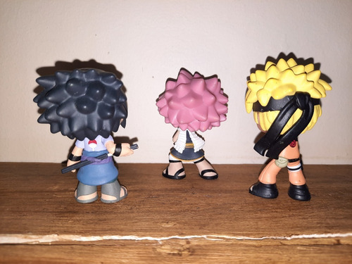 Funko Mystery Minis Anime 2015 - Lote Naruto, Sasuke Y Natsu (Usado)