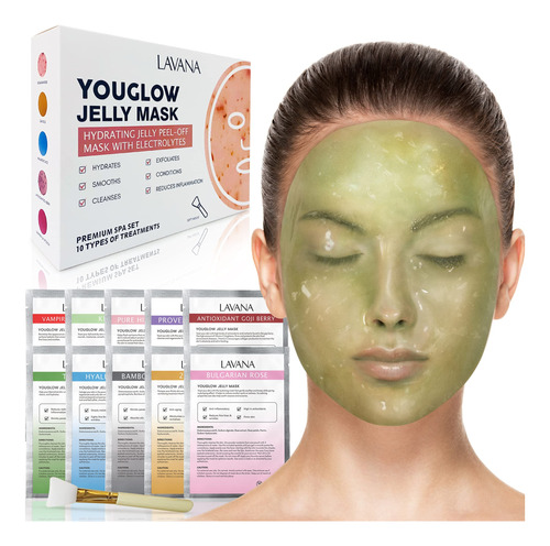 Youglow 10 Mscara Facial Facial Facial Tratamiento  Oro De 2