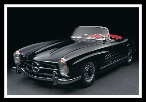 Mercedes Benz 300 Sl (w198 Ii) 1959 Cuadro Enmarcado 45x30cm