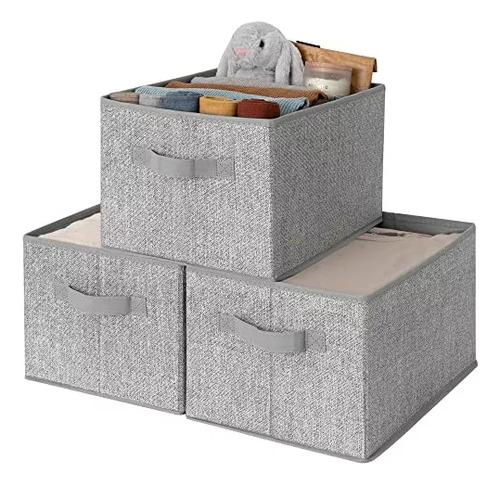 Pack 3 Cajas Organizadoras Xxl Kivs Cube Para Almacenaje Diseño Cubos De Tela Plegable Premium
