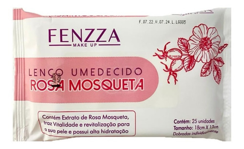 Lenço Umidecido Demaquilante Rosa Mosqueta 25un