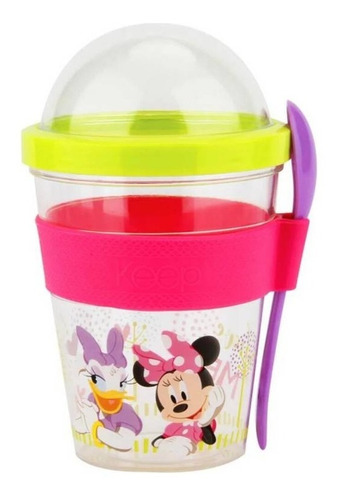 Vaso Yogurt To Go Cereal 450ml Minnie Mouse Con Cuchara