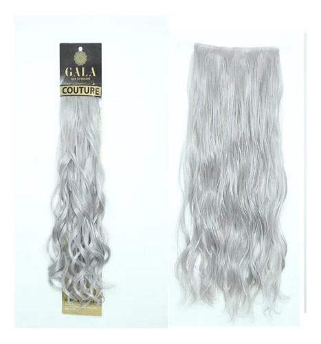 Extension Cabello Gala Couture 100% Fibra Natural 20 Wave Color #Silver PLATINADO